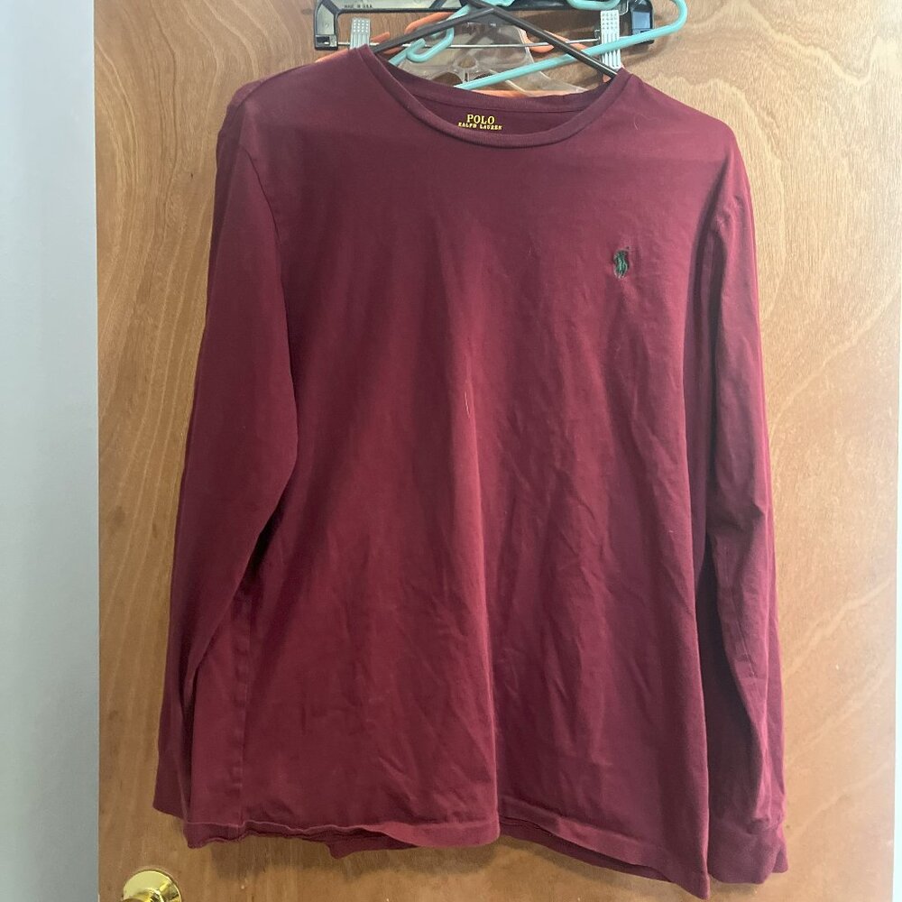 Men's size L Polo Shirt by Ralph Lauren Maroon